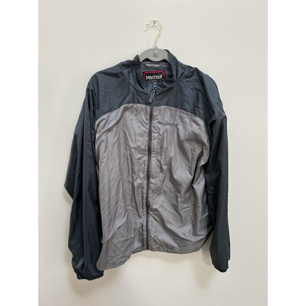 Marmot Men L Two Tone Full Zip Vented Light Weight Fleece Lining Jacket